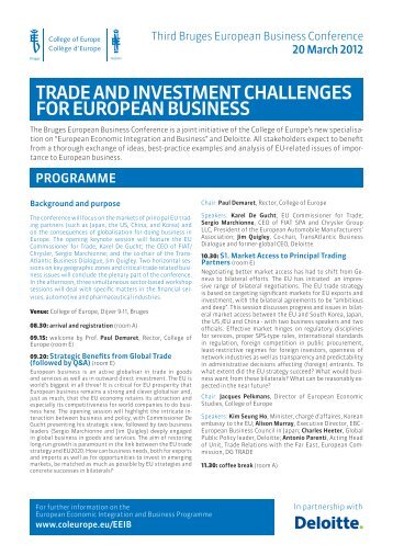 Detailed conference programme - College of Europe