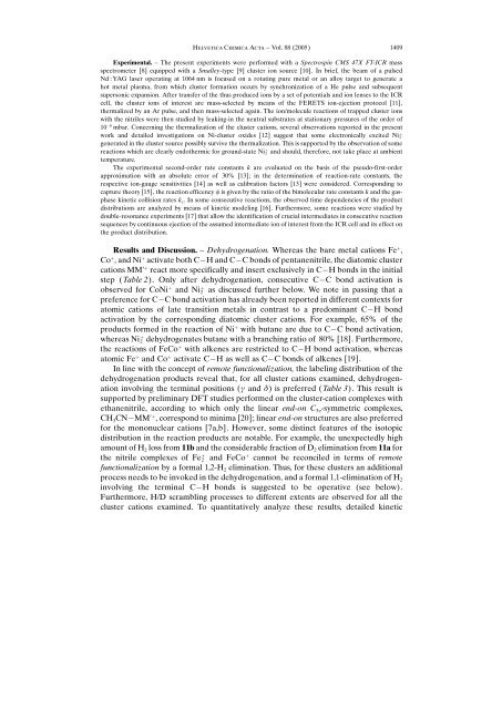 Gas-Phase Reactions of Homo- and ... - Institut für Chemie