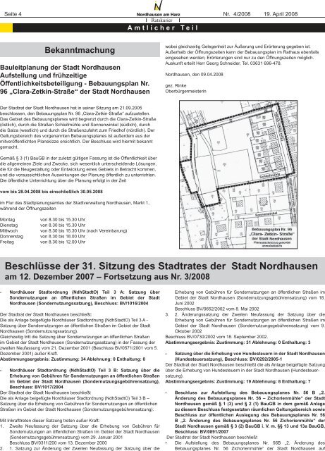 Ratskurier Nr.4 - Stadt Nordhausen