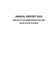 ANNUAL REPORT 2010 - Institut für Halbleiter - JKU