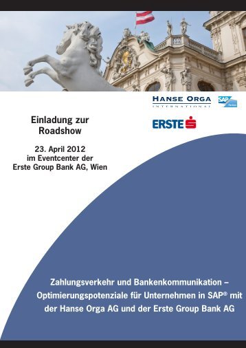 Einladung zur Roadshow - Hanse Orga AG