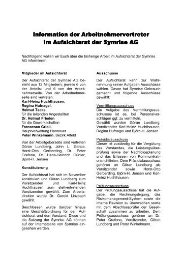 Information Aufsichtsrat - IG BCE - ALFELD