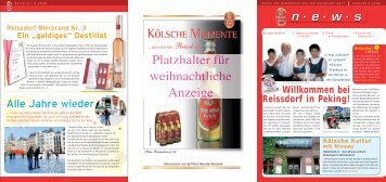 Newsletter 2008 - Reissdorf Kölsch