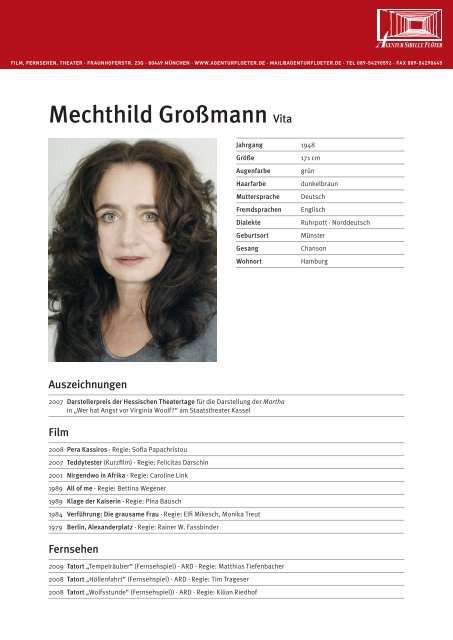 Mechthild Großmann Vita