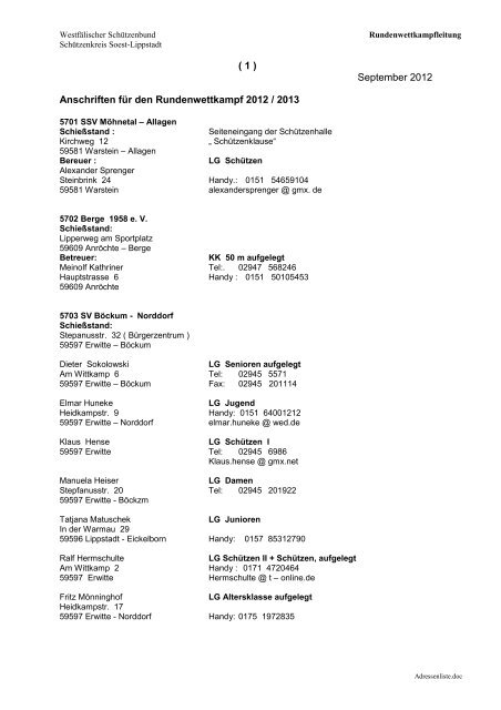 RWK - Schützenkreis Soest-Lippstadt