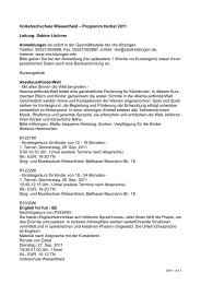 Volkshochschule Wiesentheid – Programm Herbst 2011 Leitung ...