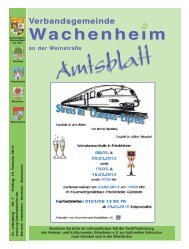 Amtsblatt - Verbandsgemeinde Wachenheim