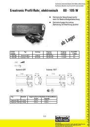 Ereatronic Profil-Rohr, elektronisch 60 - 105 W - Intronic AG