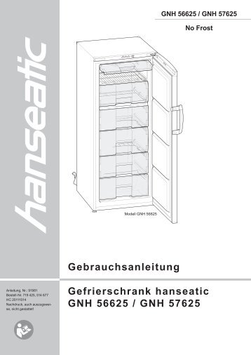 Gebrauchsanleitung Gefrierschrank hanseatic GNH 56625 / GNH ...