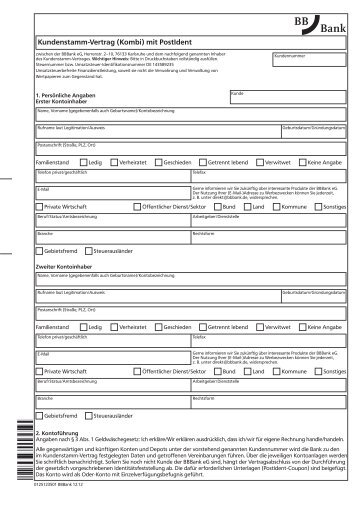 Formular - BBBank eG