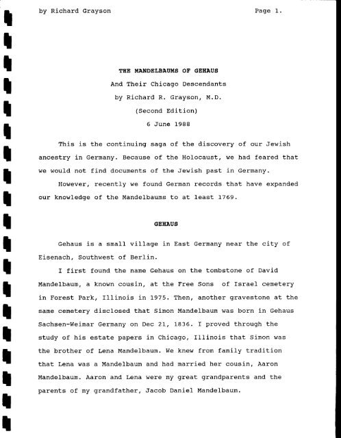 Mandelbaum Genealogy Bitonal OCR TOC.pdf - The Grayson Family