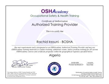 OSHAcademy - bosha