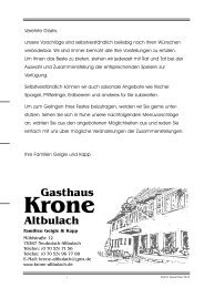 Menüvorschläge - Gasthaus Krone