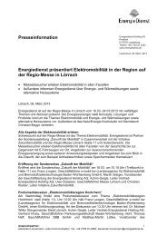 Presseinformation Energiedienst präsentiert ... - EnergieDienst AG