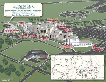 campus map with directions to the Hood Center - Geisinger Health ...