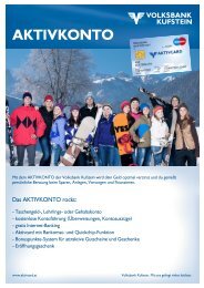 Flyer AKTIVKONTO - Volksbank Kufstein