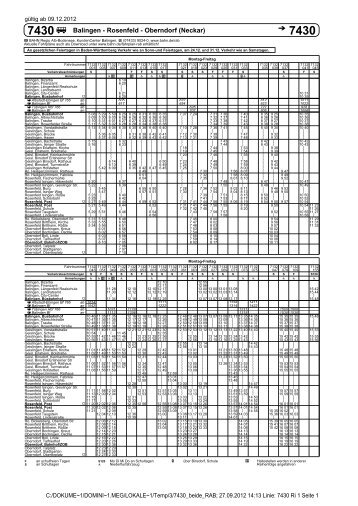 7430: Balingen - Rosenfeld - Oberndorf (Neckar) - DB ZugBus ...