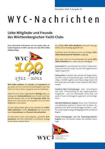 Clubnachrichten Nr. 99 - Württembergischer Yacht-Club