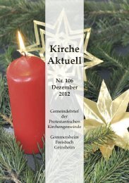 Gemeindebrief Nr. 106, Dezember 2012 - Protestantische ...