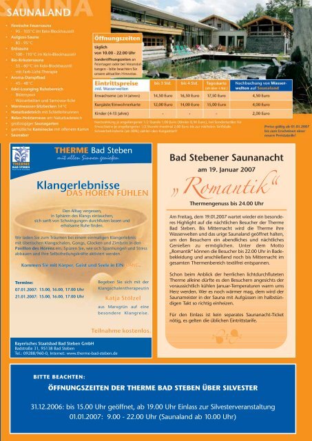 Bad Stebener Gesundheitsmagazin Bad Stebener ...