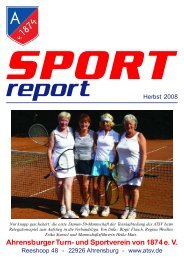 Sport Report Herbst 2008 - Ahrensburger TSV von 1874 e. V.