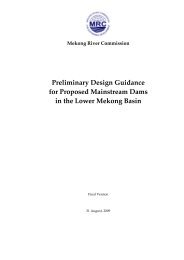 Preliminary Design Guidance for Proposed Mainstream Dams in