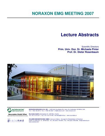 Lecture Abstracts - Noraxon USA, Inc.