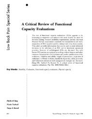 A Critical Review of Functional Capacity ... - Physical Therapy