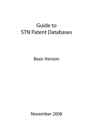 Guide to STN Patent Databases - Paton - TU Ilmenau