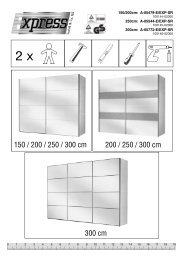 150 / 200 / 250 / 300 cm 200 / 250 / 300 cm 300 cm