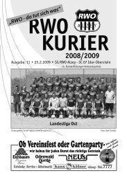 RWO - da tut sich was - Rot-Weiss Olympia ALZEY