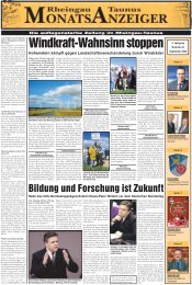 Ausgabe 29 (September 2004) - Rheingau-Taunus-Monatsanzeiger