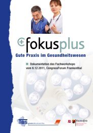 fokusplus Gute Praxis im Gesundheits - TBS Rheinland-Pfalz