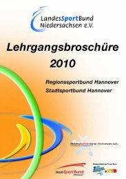 RSB Lehrgangsbroschüre 2010 - beim Regionssportbund Hannover