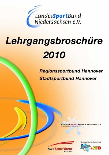 RSB Lehrgangsbroschüre 2010 - beim Regionssportbund Hannover