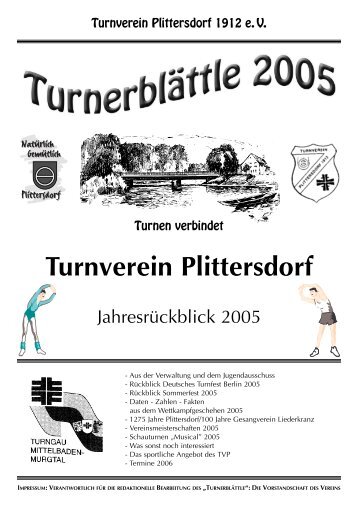 Ausgabe 2005 - Turnverein Plittersdorf