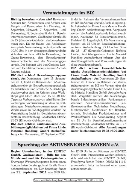 Amts- und Mitteilungsblatt - MÃ¶nchberg