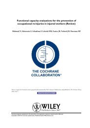 Functional capacity evaluations for the prevention ... - Update Software