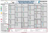 Abfuhrkalender 2013 Horn-Bad Meinberg