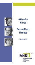 Aktuelle Kurse Gesundheit Fitness - Volkshochschule Detmold