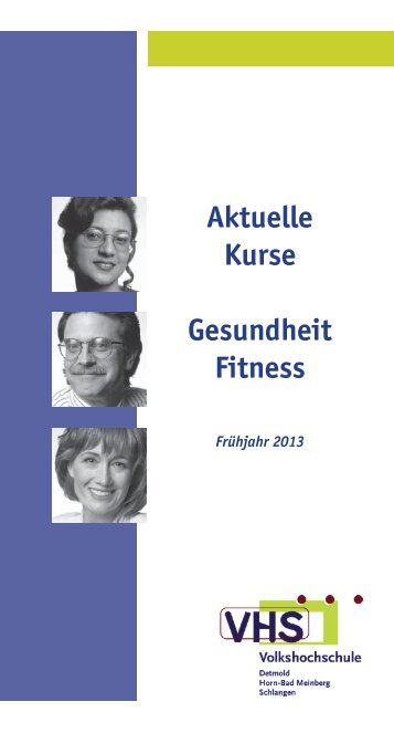 Aktuelle Kurse Gesundheit Fitness - Volkshochschule Detmold