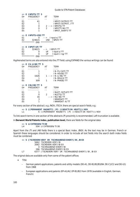 Guide to STN Patent Databases – Basic Version - Paton - TU Ilmenau