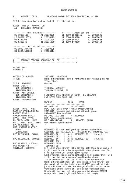 Guide to STN Patent Databases – Basic Version - Paton - TU Ilmenau