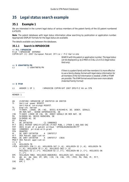 Guide to STN Patent Databases – Basic Version - Paton - TU Ilmenau