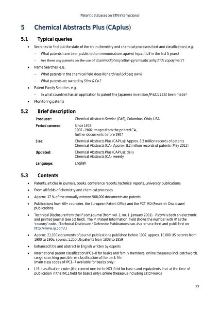 Guide to STN Patent Databases – Basic Version - Paton - TU Ilmenau