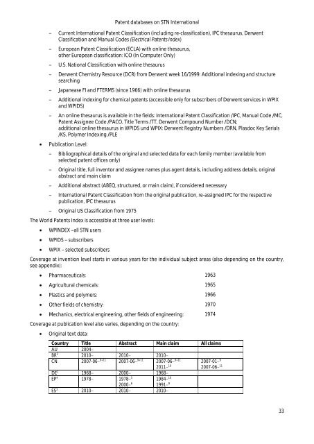 Guide to STN Patent Databases – Basic Version - Paton - TU Ilmenau