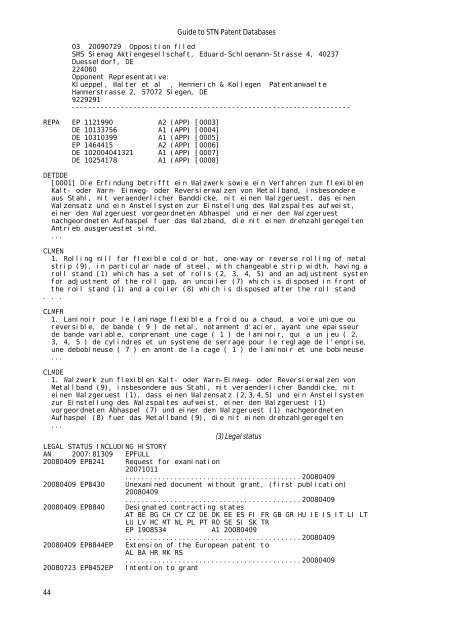 Guide to STN Patent Databases – Basic Version - Paton - TU Ilmenau