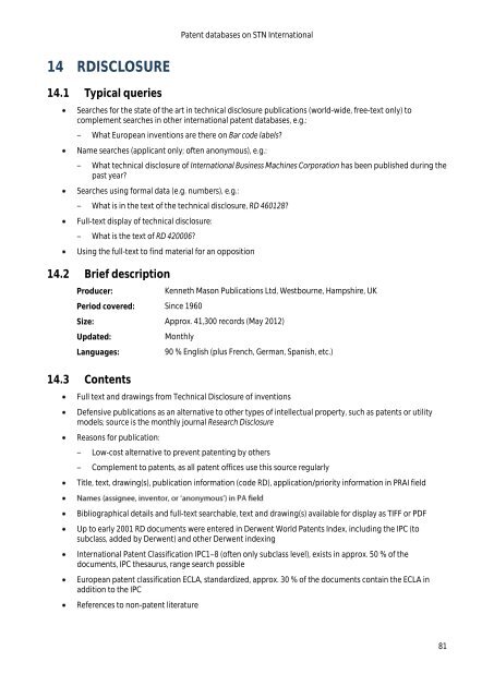 Guide to STN Patent Databases – Basic Version - Paton - TU Ilmenau