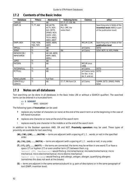 Guide to STN Patent Databases – Basic Version - Paton - TU Ilmenau