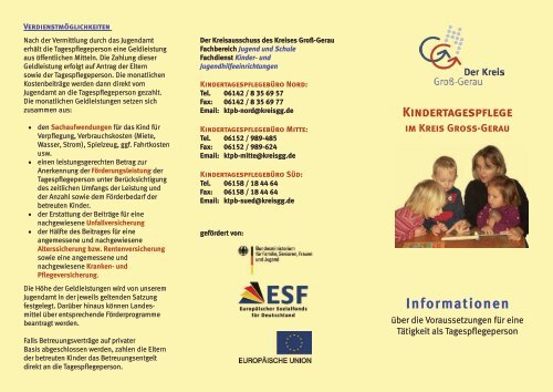 Kindertagespflege im Kreis Groß-Gerau Informationen